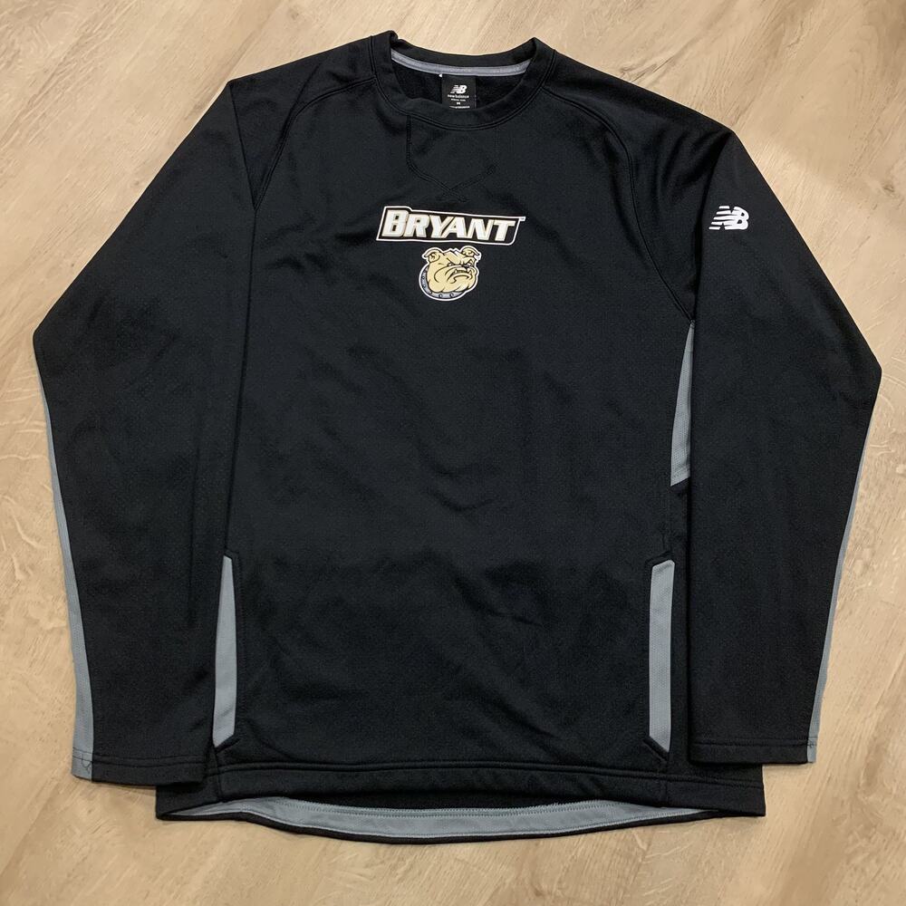 New Balance Bryant University Bulldogs Sweatshirt Men's Medium M Black Gray Gold
